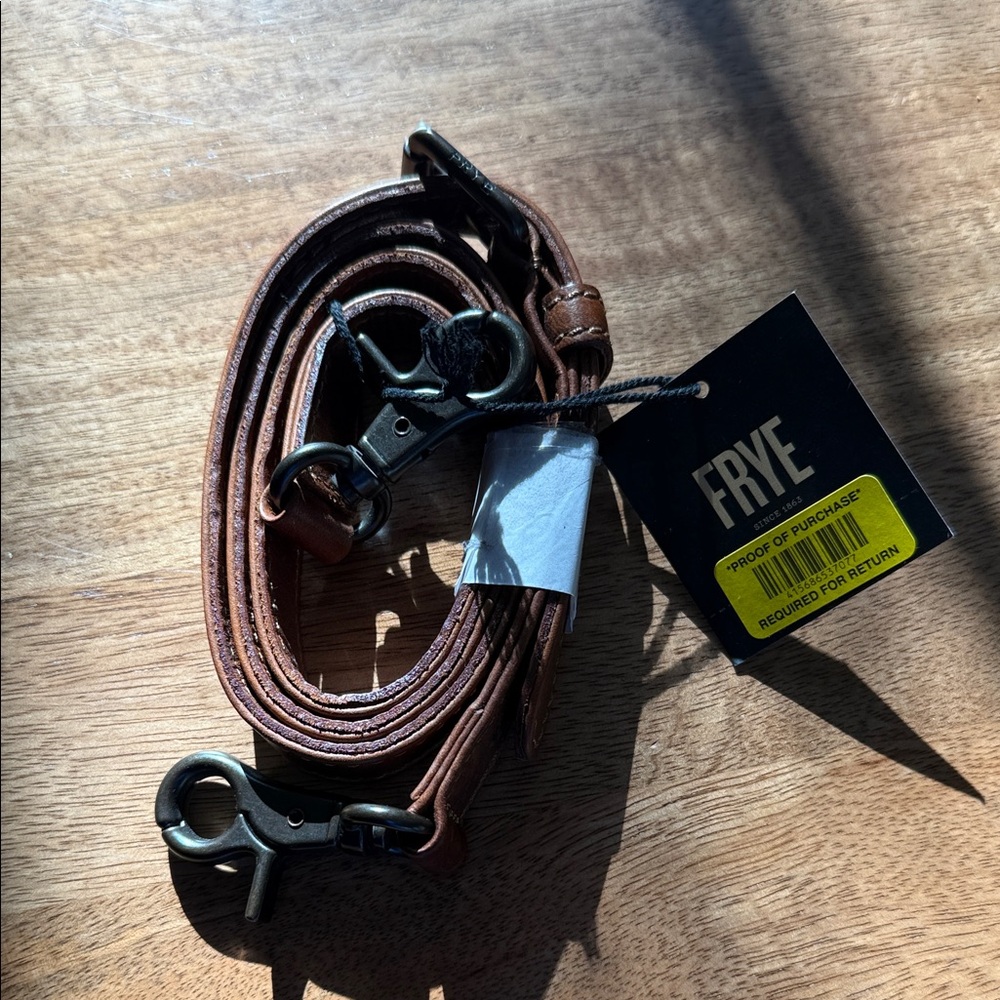Frye Tan Leather Bag Strap